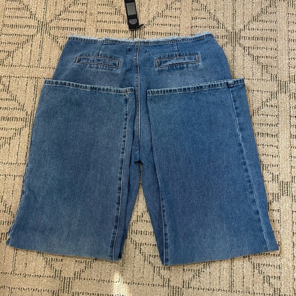 High-Waist Wide Leg Women Jeans - Blue size 11 - Picture 6 of 7